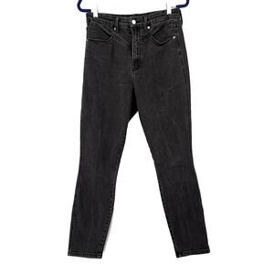 Good American Black Straight Leg Jeans